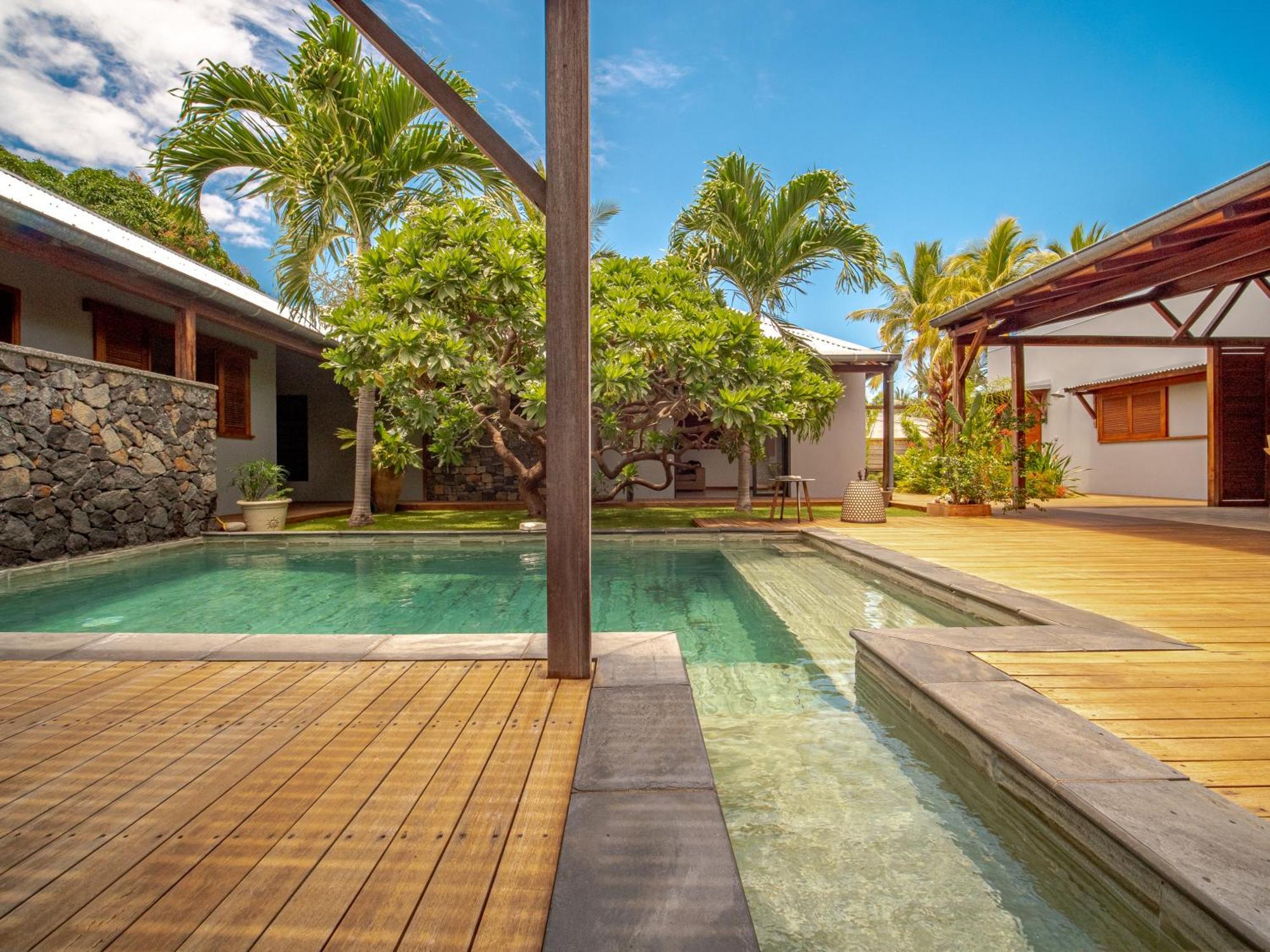 La Kaz Veloutier - Villa 4 Chambres Avec Piscine La Saline Le Bains Bagian luar foto